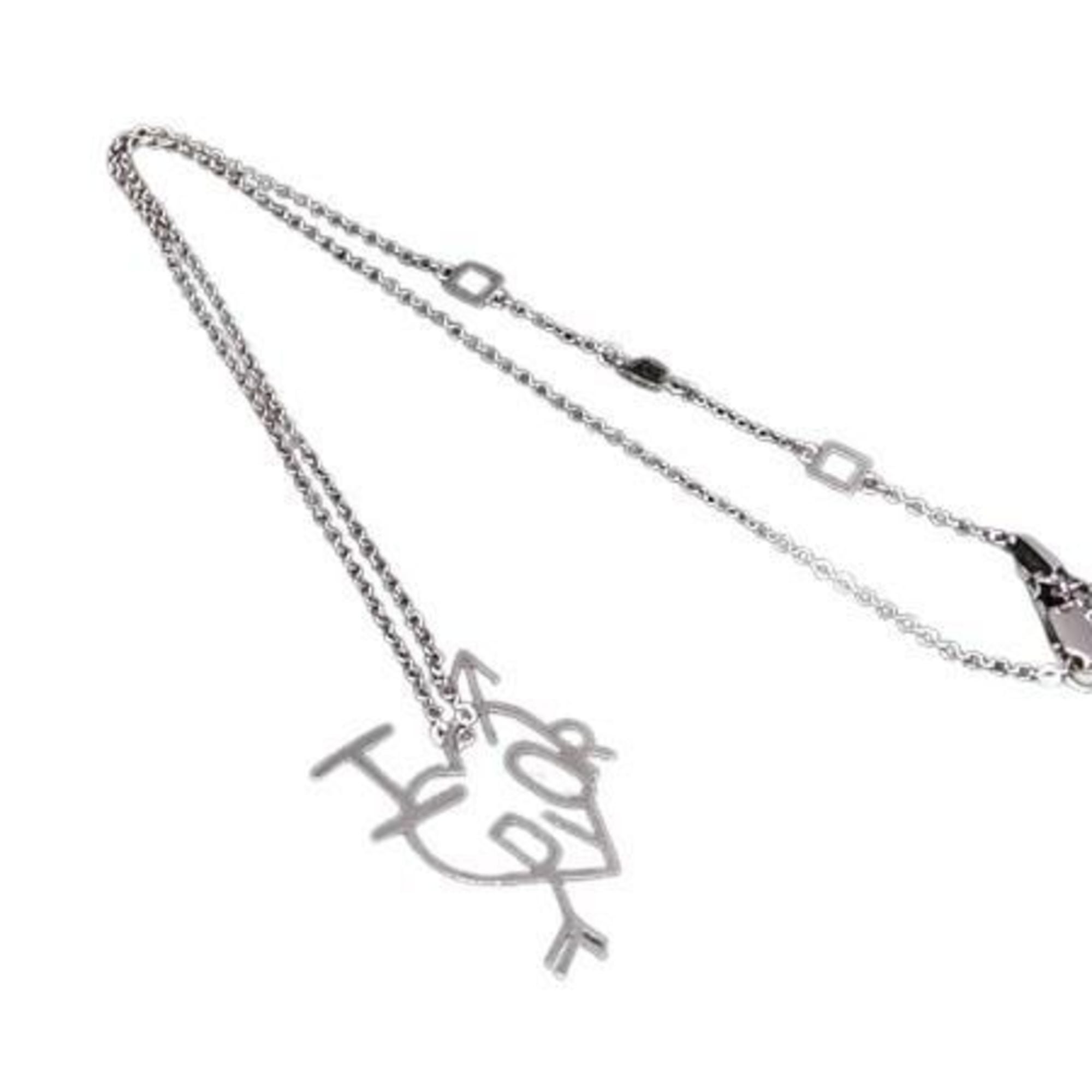 Christian Dior Necklace Silver Metal Women's Heart Arrow