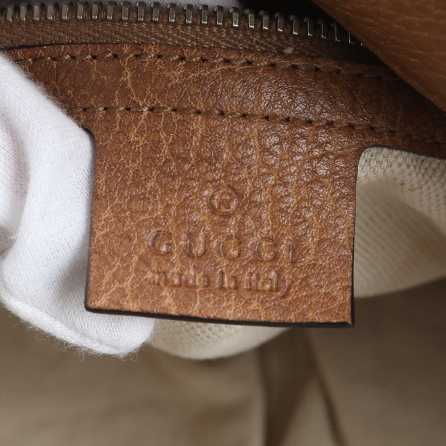 Gucci Miss GG 323675 Leather 2-Way Shoulder Bag/Hand Tote/Brown Women's