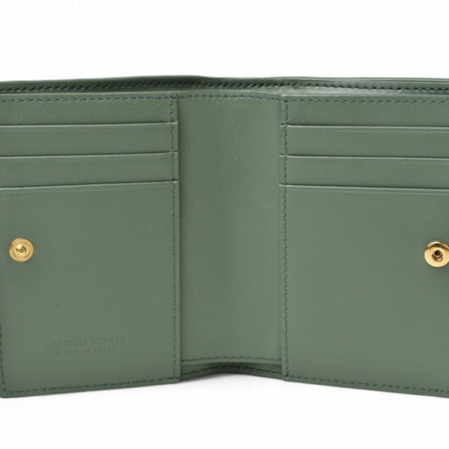 Bottega Veneta Bifold Mini Wallet 707601 Intrecciato Mint Green