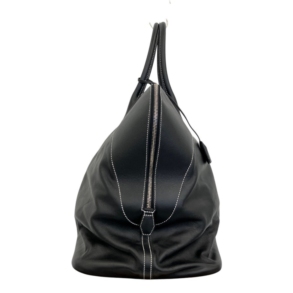 HERMES Bolide Relax 45 Veau Sikkim Handbag, Black, Men's & Women's — Like New
