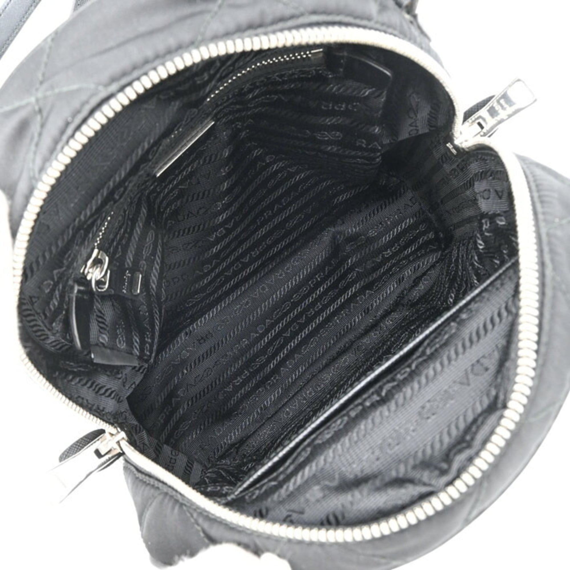 PRADA Triangle Backpack for Women, Black, 1BZ066 — Like New