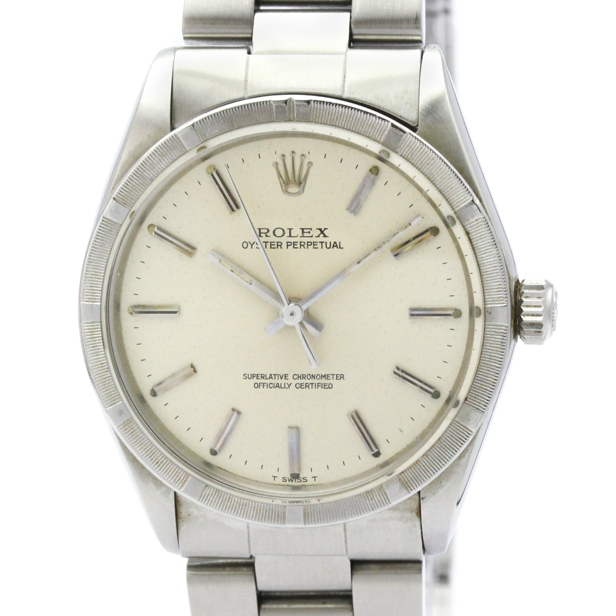ROLEX Oyster Perpetual 1007 Steel Automatic Mens Watch Vintage — Good