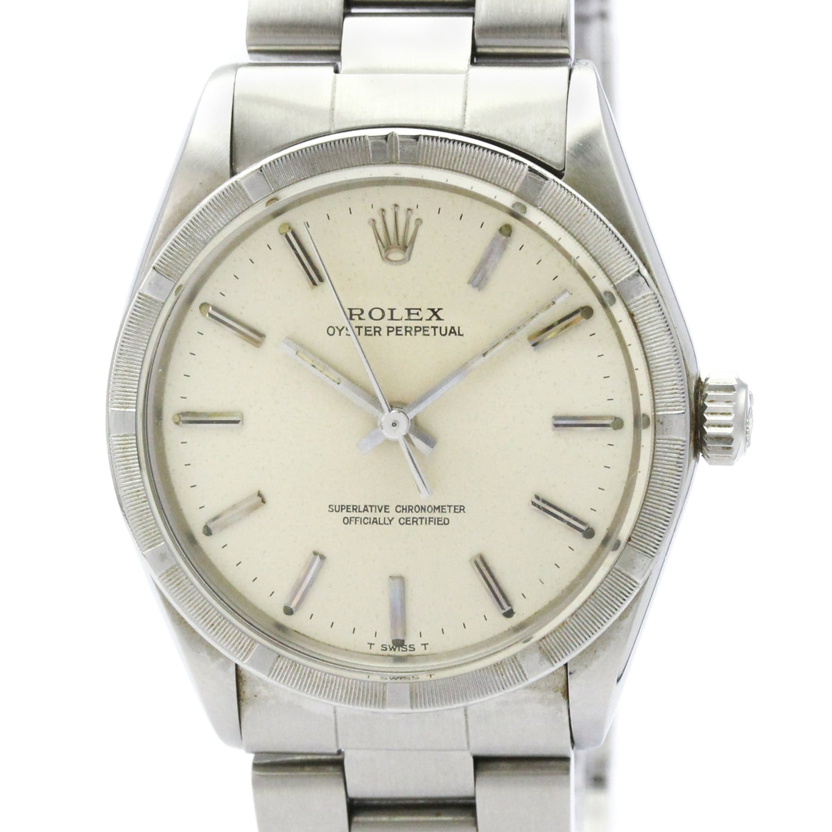 ROLEX Oyster Perpetual 1007 Steel Automatic Mens Watch Vintage — Good