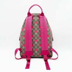 GUCCI Children's Tulip Backpack/Daypack, Flower Design, GG Supreme, 782708, Coated Canvas, Brown, Men's/Women's — Like New