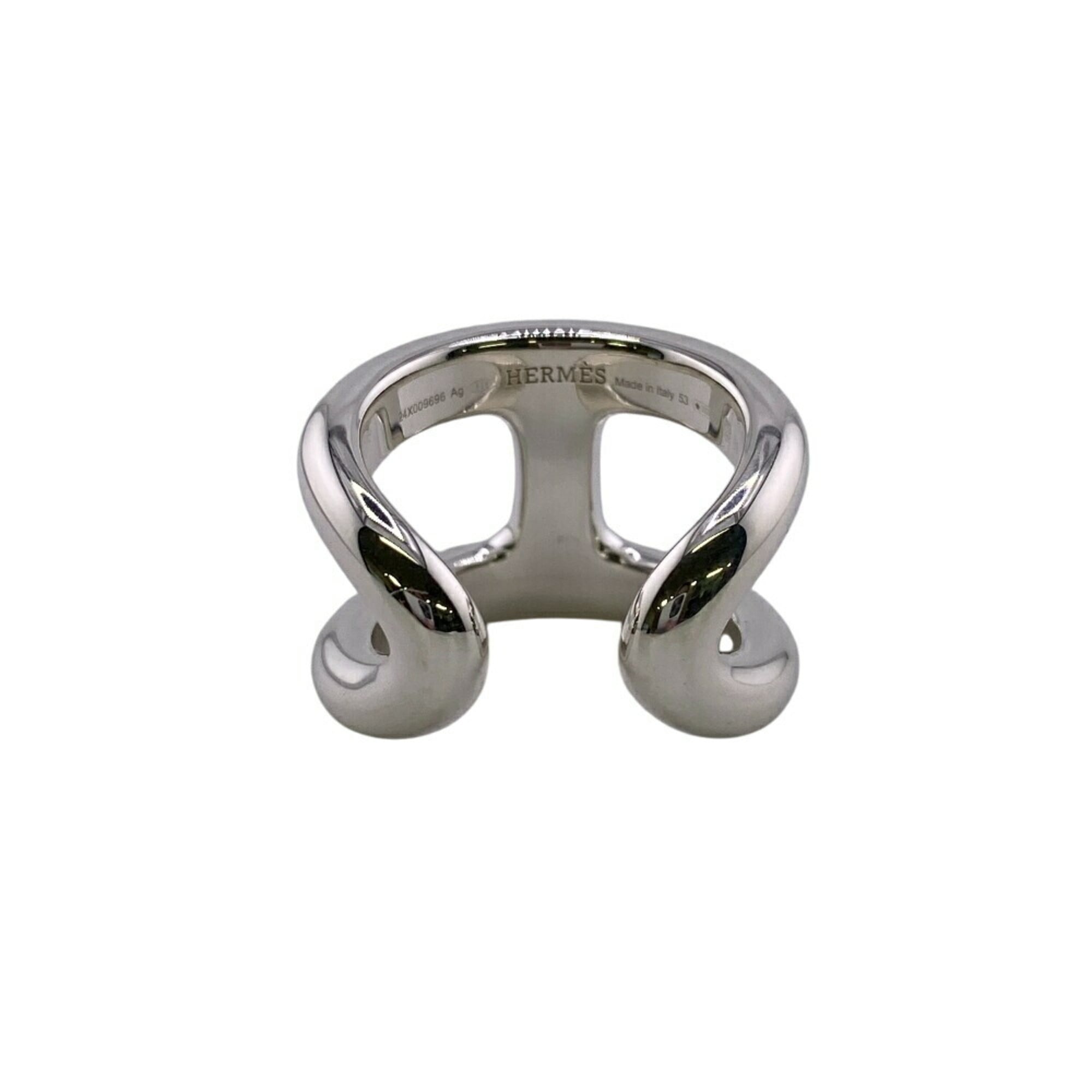 HERMES Osmoz GM Ring Silver Ladies — New - Store Return