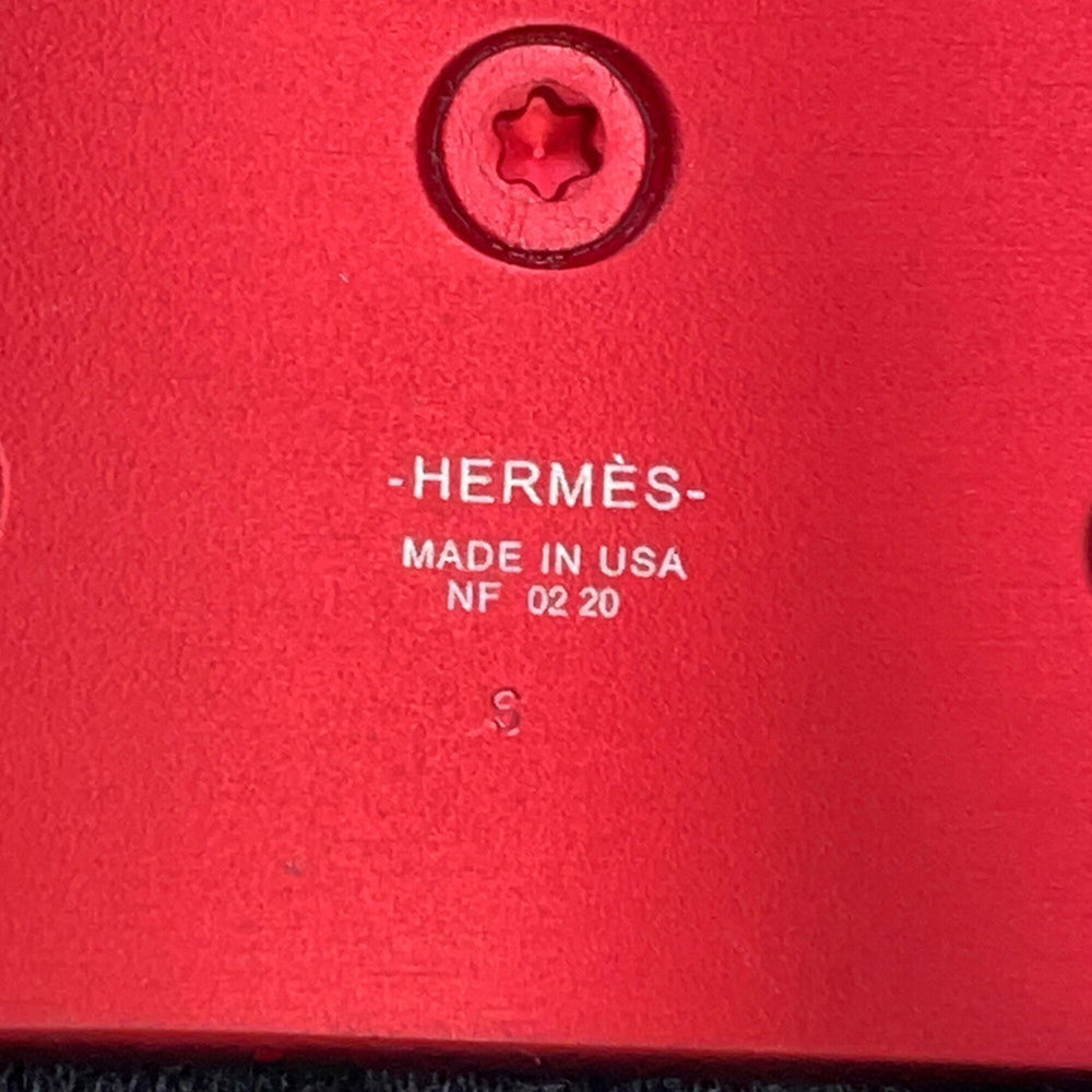 Hermes Collier de Chien Bracelet, Red Sunset Aluminum, Size S, HERMES Matte Metal Bangle — Like New