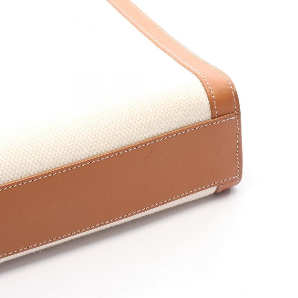 Celine Small Vertical Cabas Tote Bag, Canvas and Leather, Women's, Ivory Brown, 192082BNZ