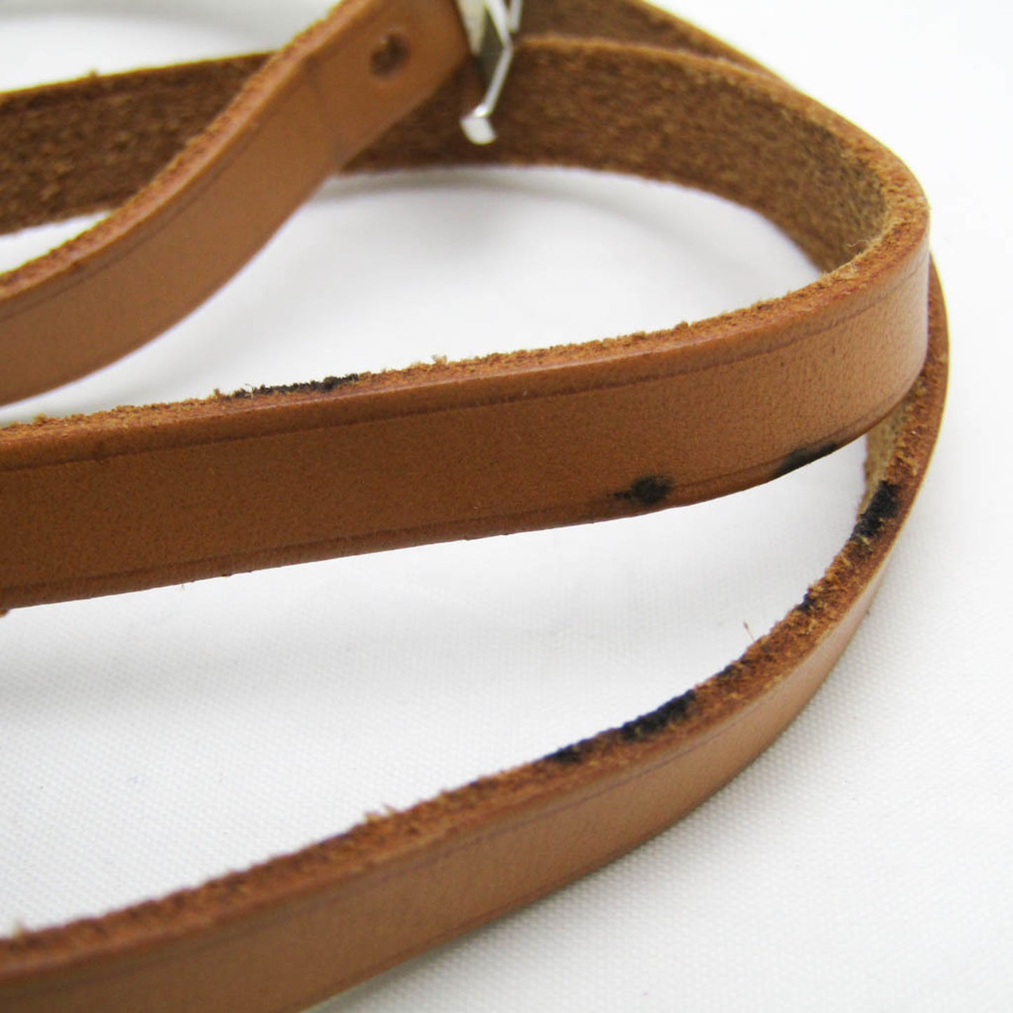 Hermes Hapi Choker Leather,Metal Bangle Black,Silver