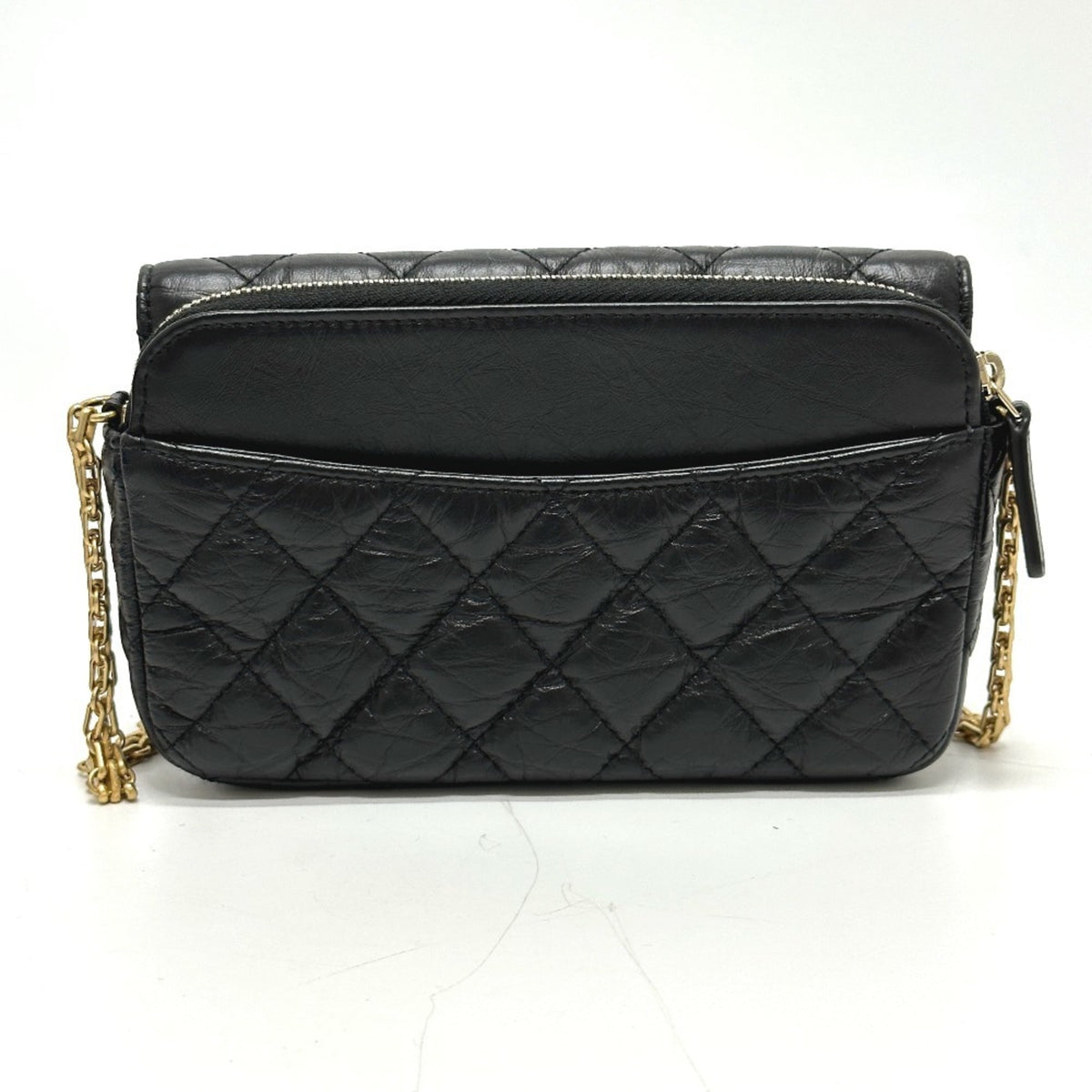 CHANEL AP2215 2.55 Mademoiselle Matelasse Chain Wallet Shoulder Bag Calfskin Women's Black G-230510-29 — New - Store Return