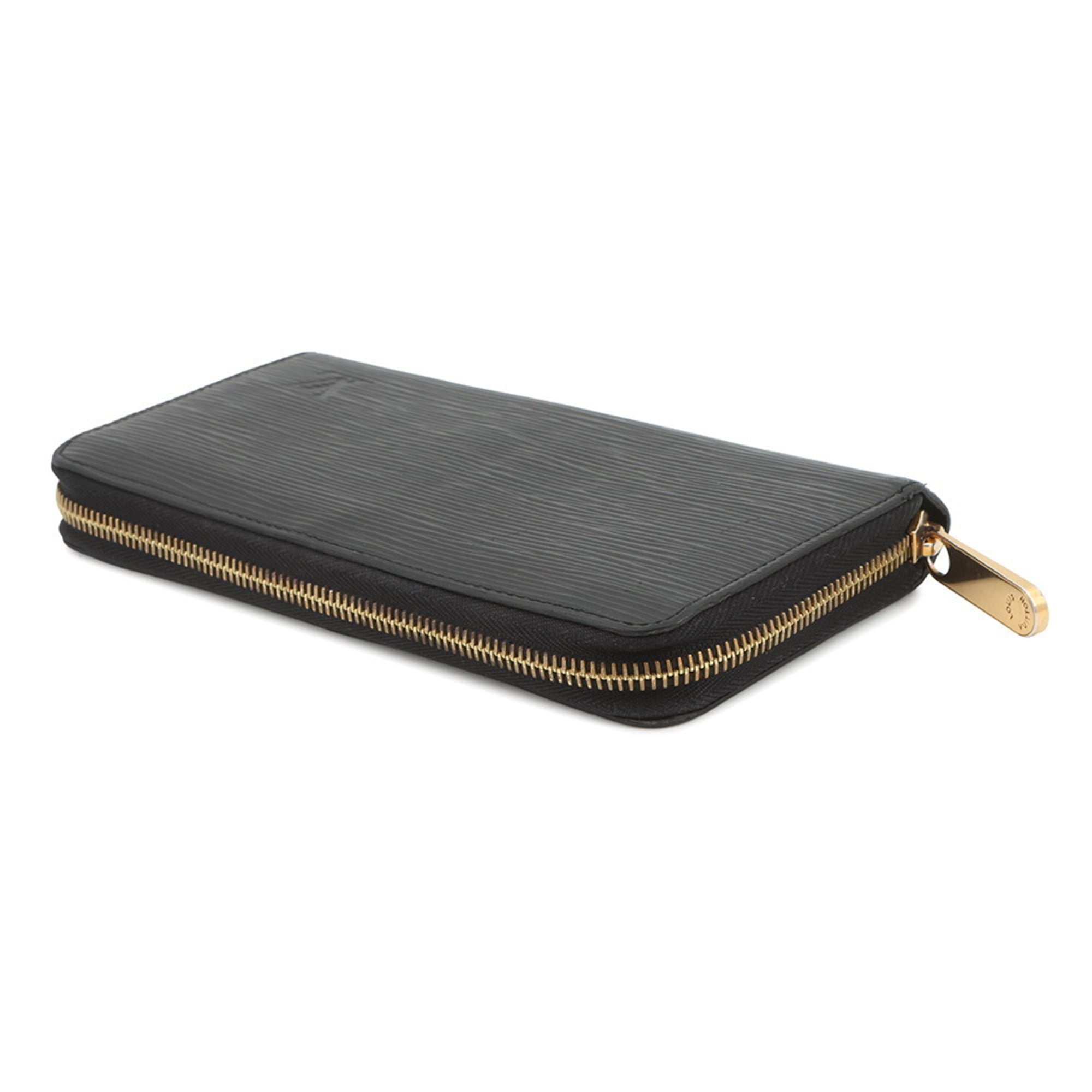 Louis Vuitton Epi Zippy Wallet M61857, round black.