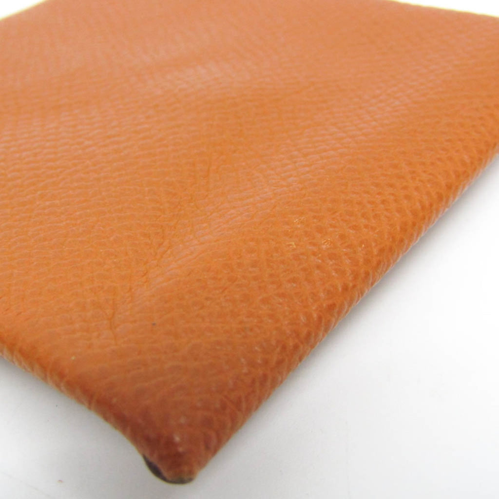 Hermes Bastia Women's Epsom Leather Coin Purse/coin Case Brown