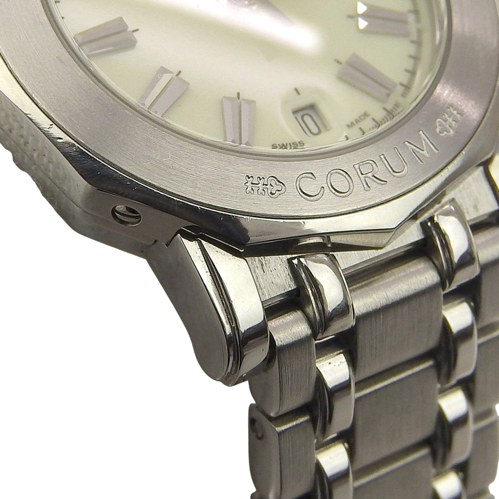 Corum Admiral's Cup Watch, 39.130.20.V585, Stainless Steel, Quartz Movement, Analog Display, Ivory Dial, Women's — Good