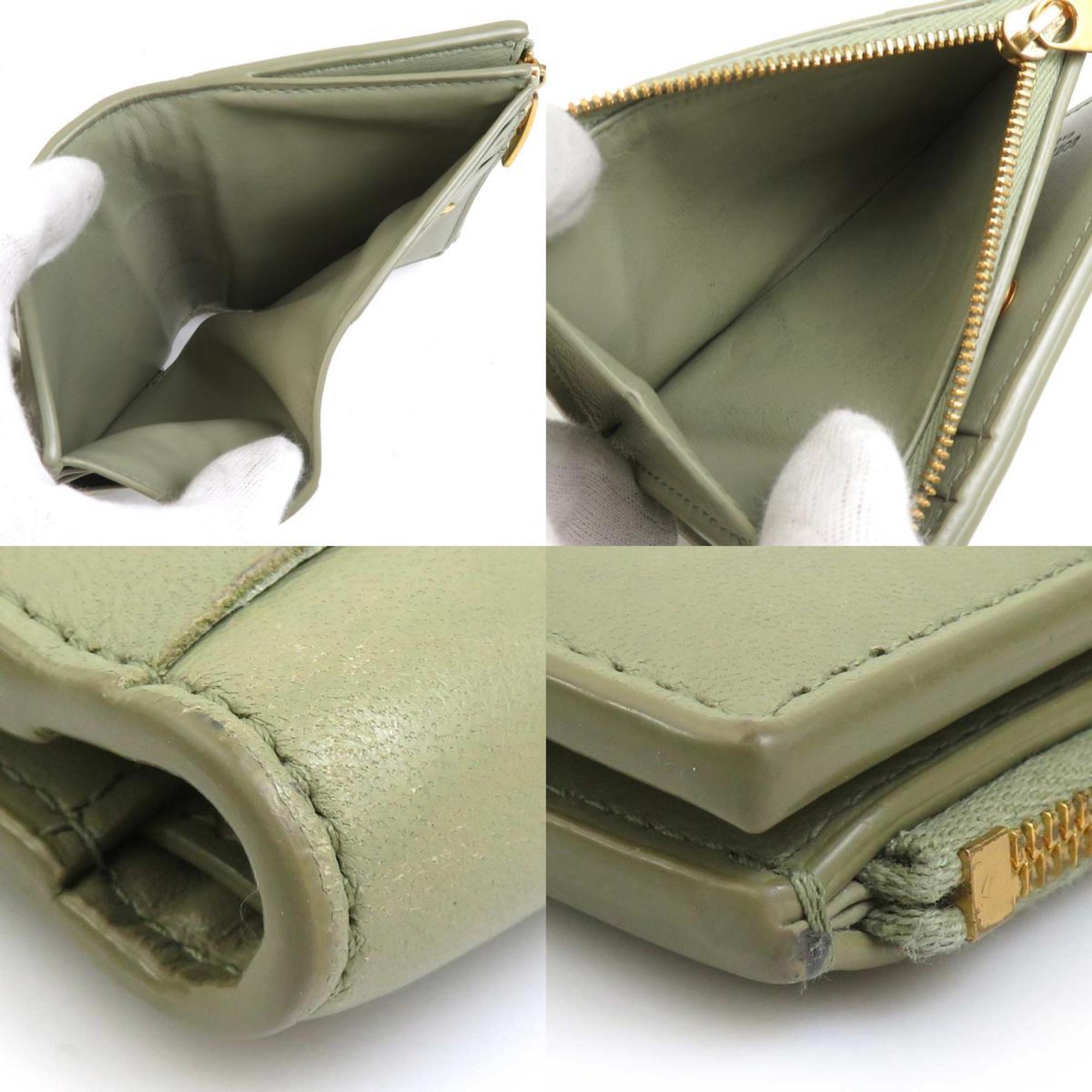 Bottega Veneta Cassette Leather Bi-fold Wallet, Green, Unisex, r10978k