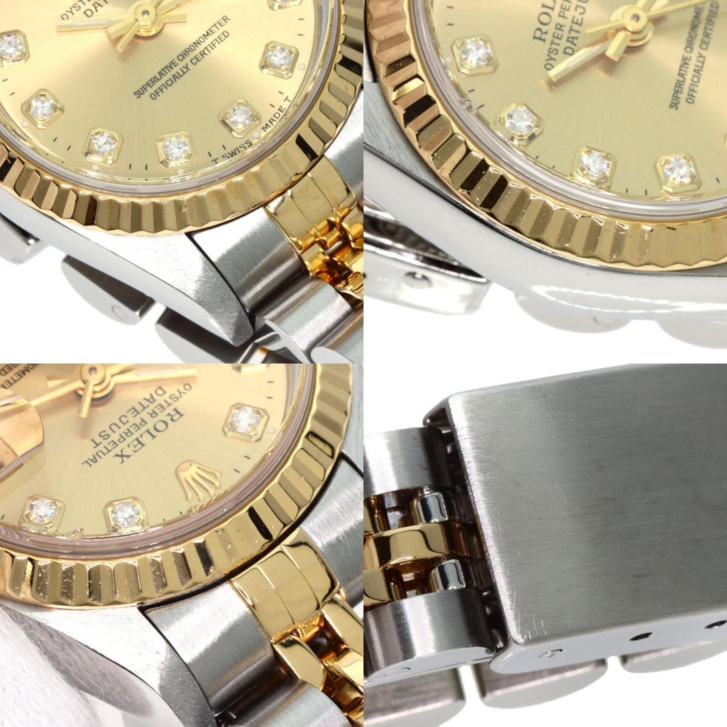 Rolex 69173G Datejust 10P Diamond Watch Stainless Steel SSxK18YG Ladies ROLEX