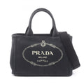 Prada Canapa Tote Bag, Canvas, Women's, Black