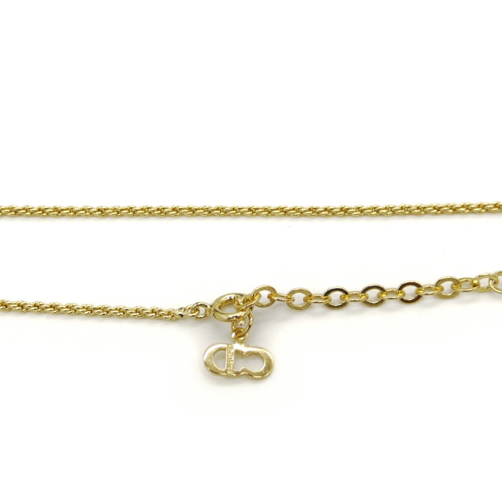 Christian Dior pendant necklace rope chain