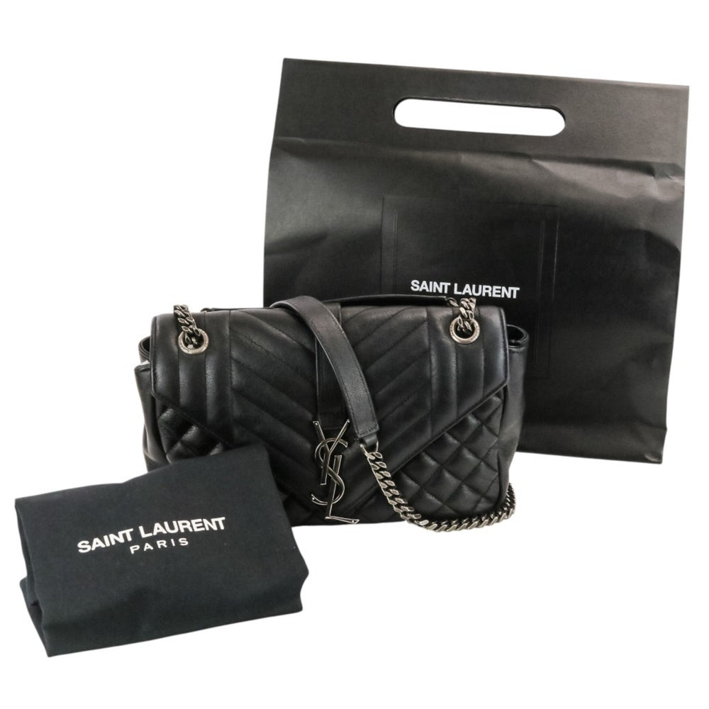 Yves Saint Laurent SAINT LAURENT PARIS Classic Small Satchel Leather Shoulder Bag 428125 Black Women's — Like New