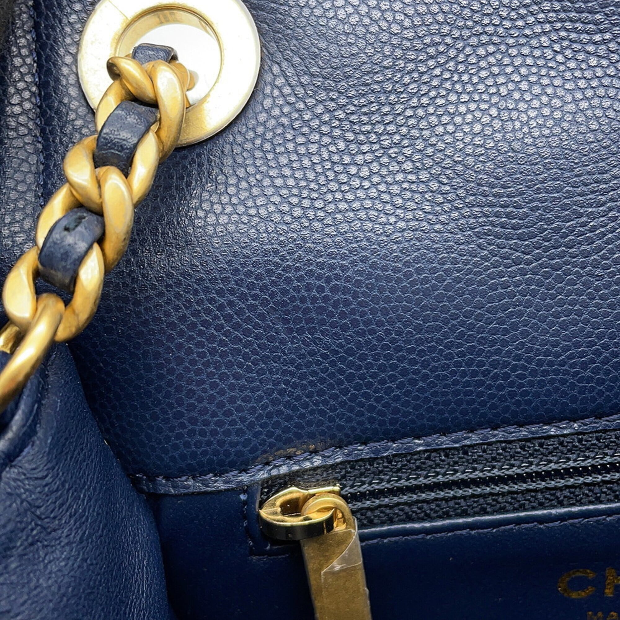 Chanel Chain Shoulder Bag Mini Matelassé Coco Mark Caviar Skin AS4406 CHANEL Handbag Women's — Like New