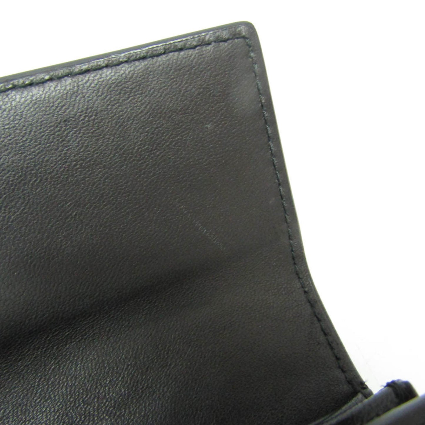 Bottega Veneta Intrecciato Men,Women Leather Long Wallet (bi-fold) Black,White