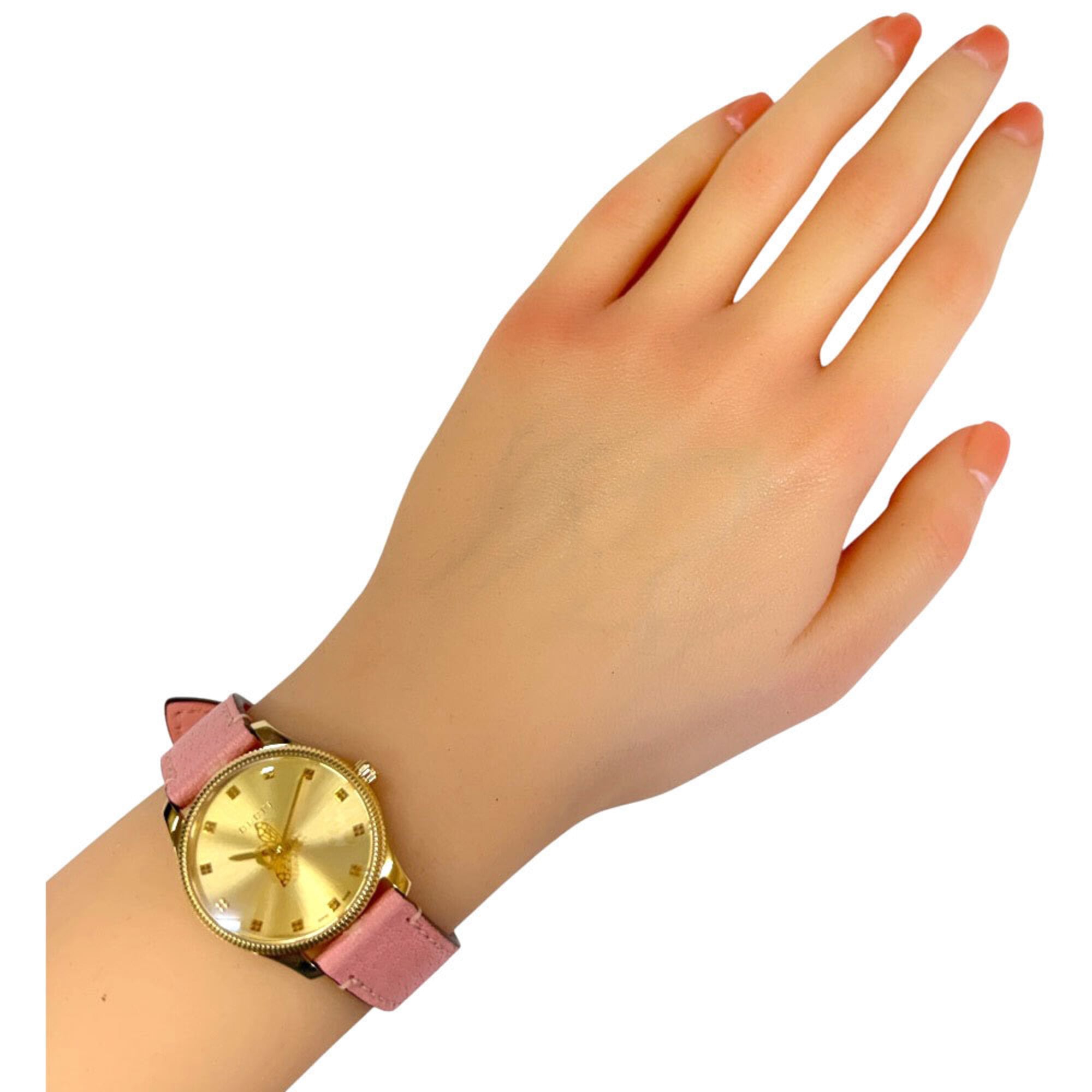Gucci G-Timeless Watch, GP 126.5 Quartz, Ladies, Used, Bee — Very Good