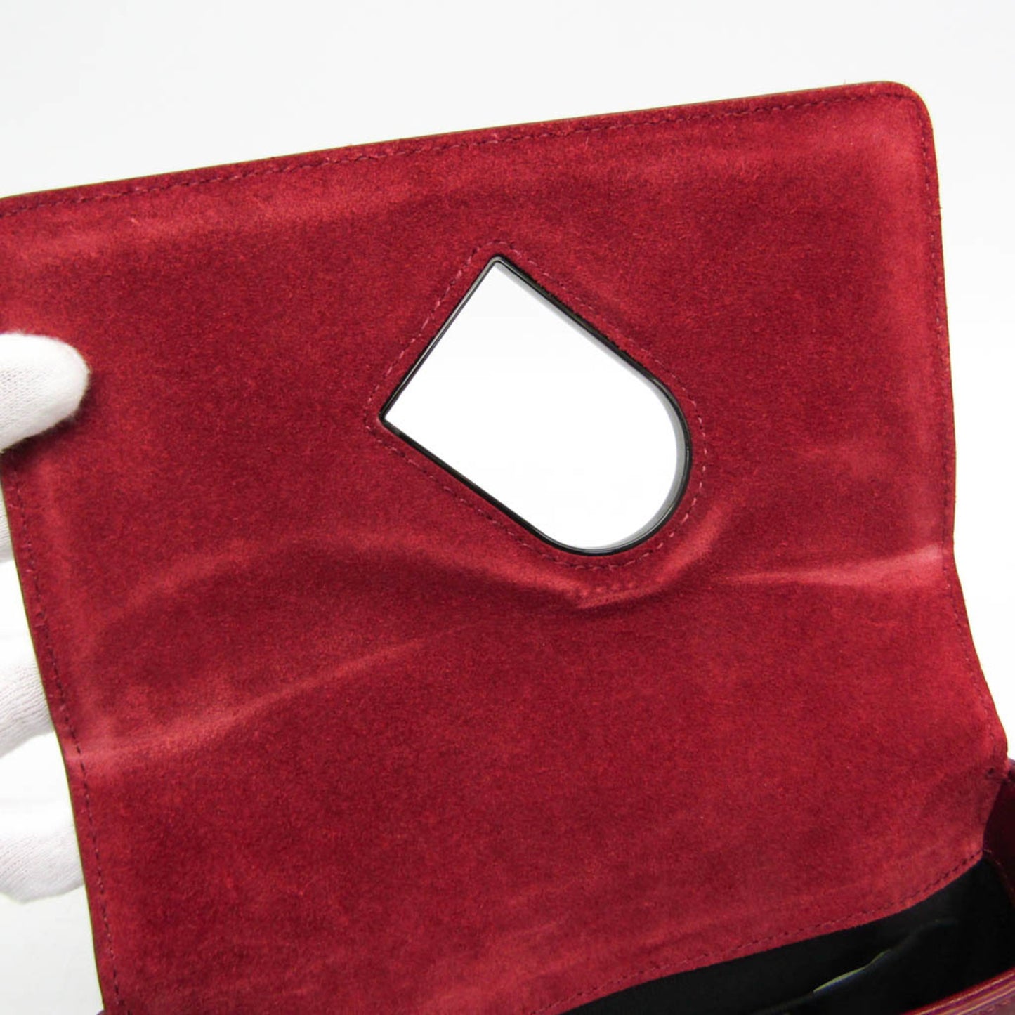 Furla Chain Women's Leather Shoulder Bag Bordeaux