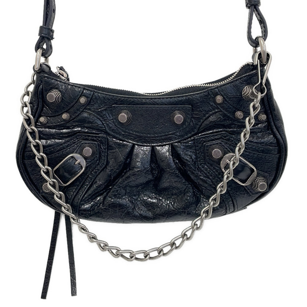 BALENCIAGA Le Cagoule Mini 2-way Chain Shoulder Bag 695814 Black Women's — Like New
