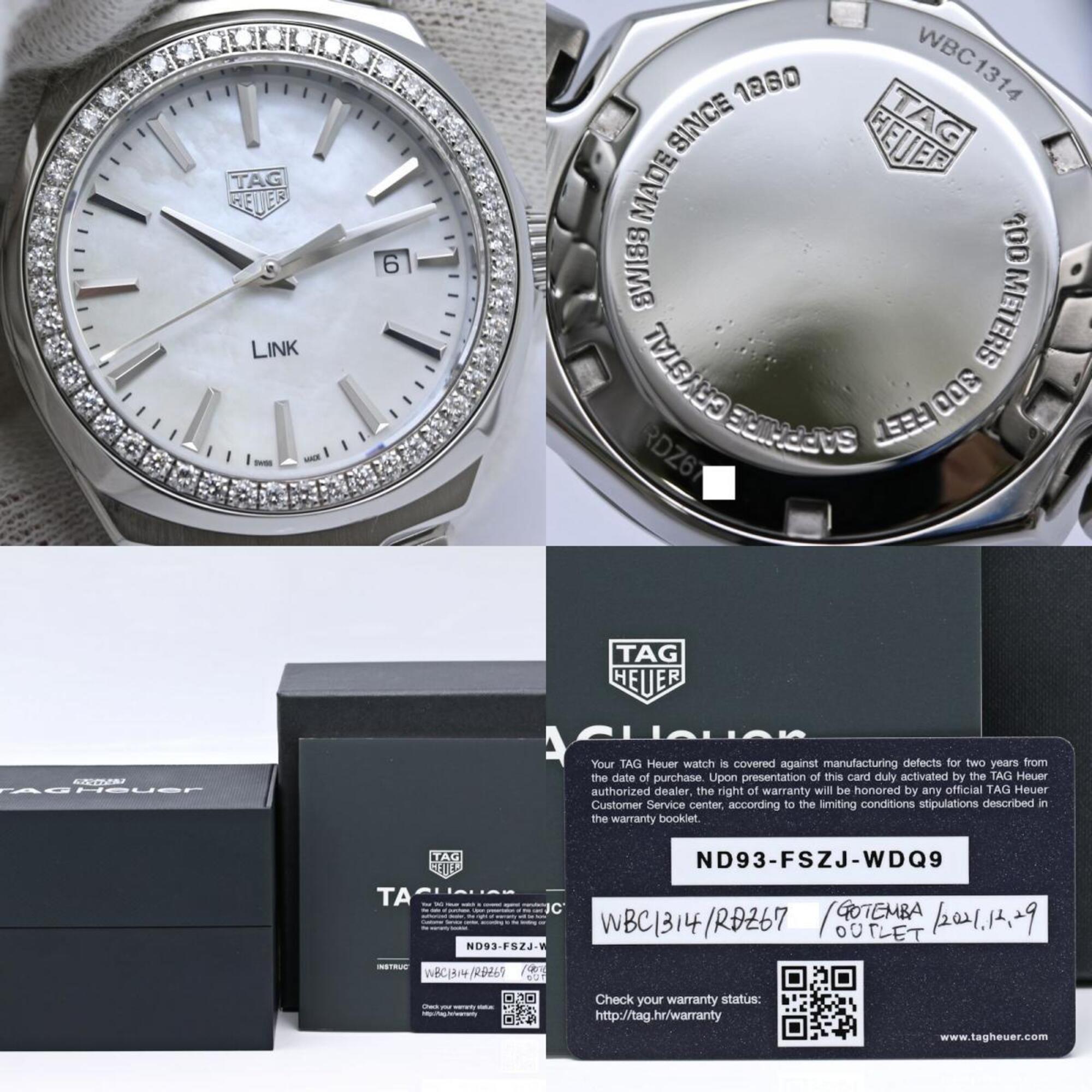 TAG Heuer Link Diamond WBC1314.BA0600 Women's Watch, Stainless Steel, 40439 — Very Good
