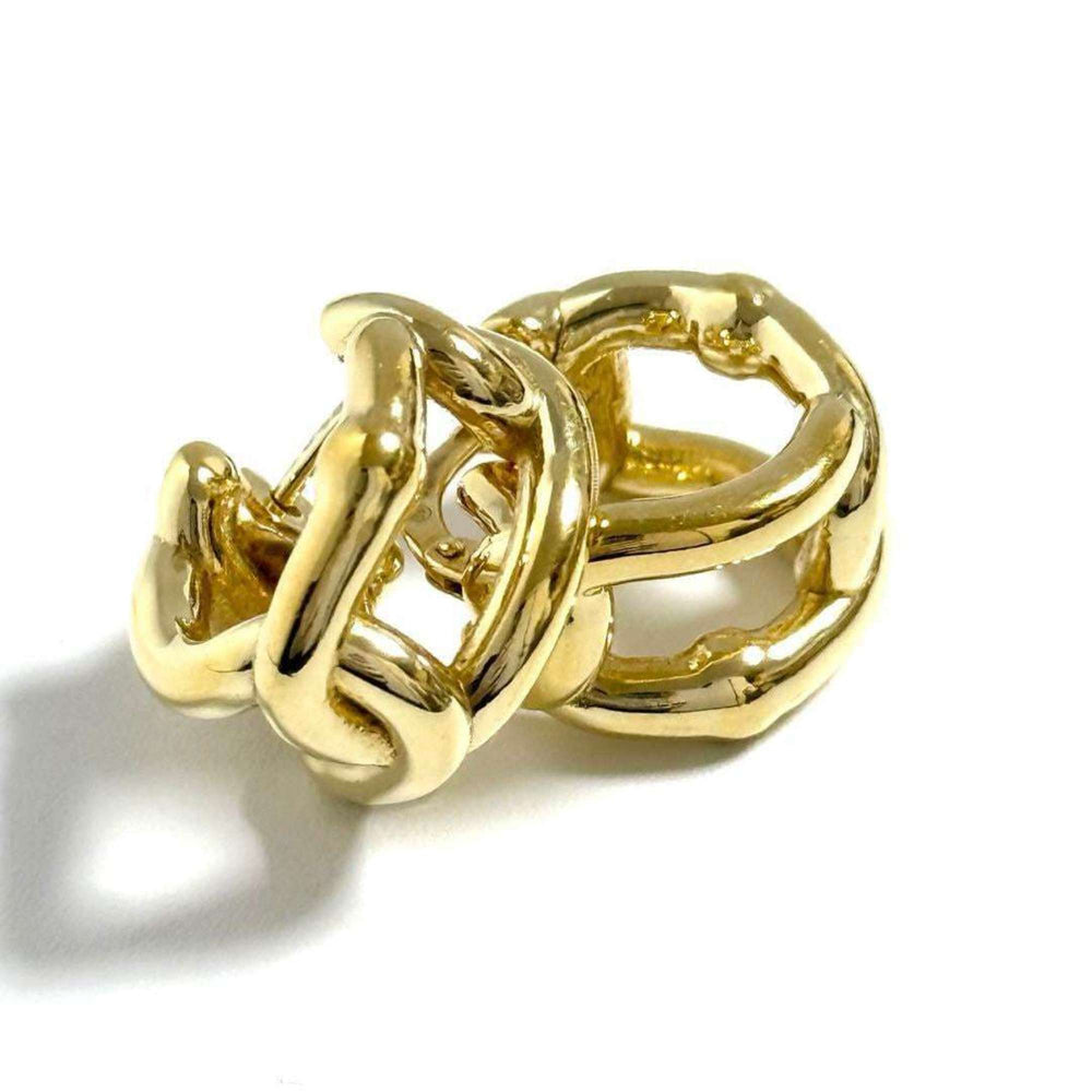 Bottega Veneta Men's Hoop Earrings in Silver 925 — Like New