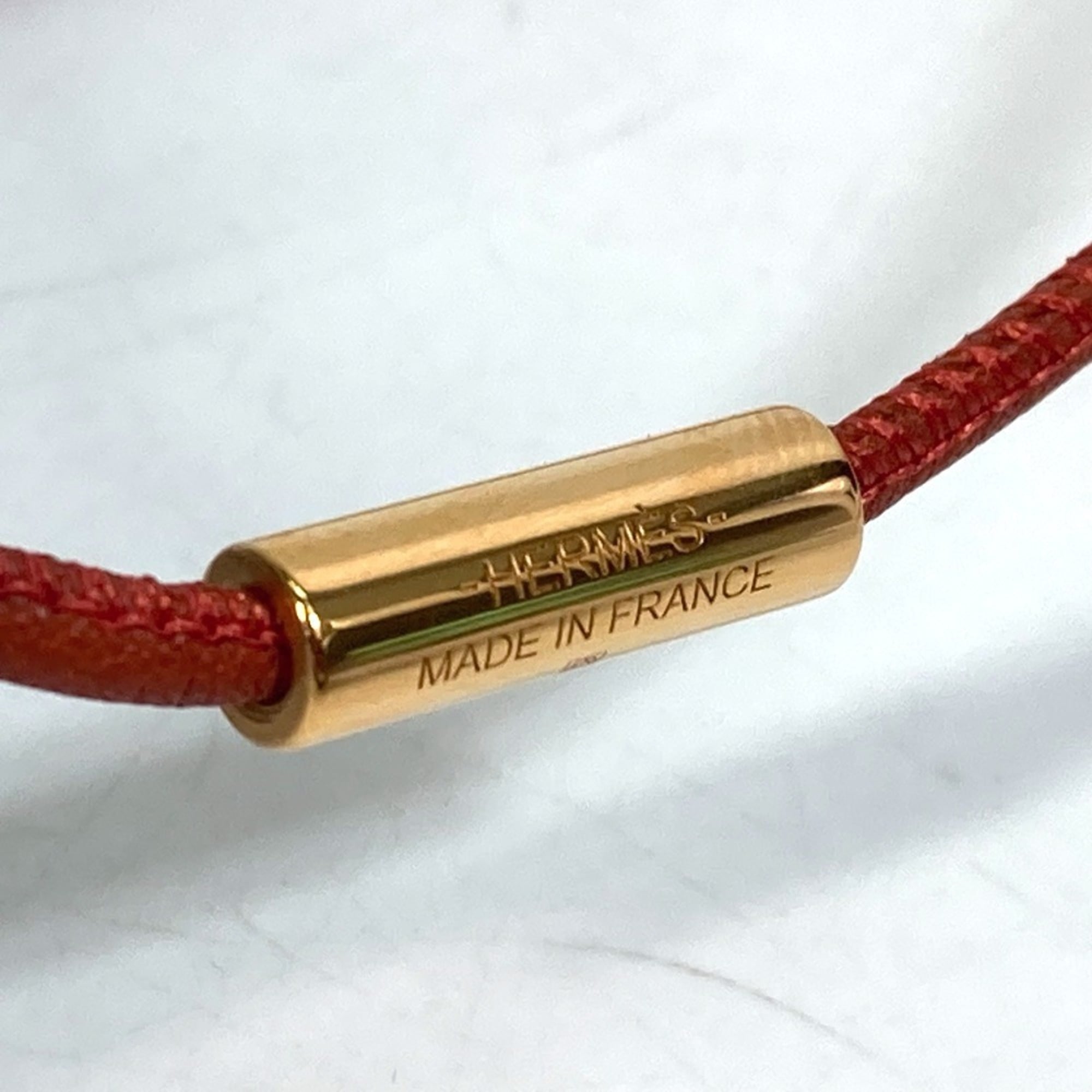 HERMES Mon Petit Kelly PM Necklace in Swift Cuivre Brown, Women's, Like New — Like New