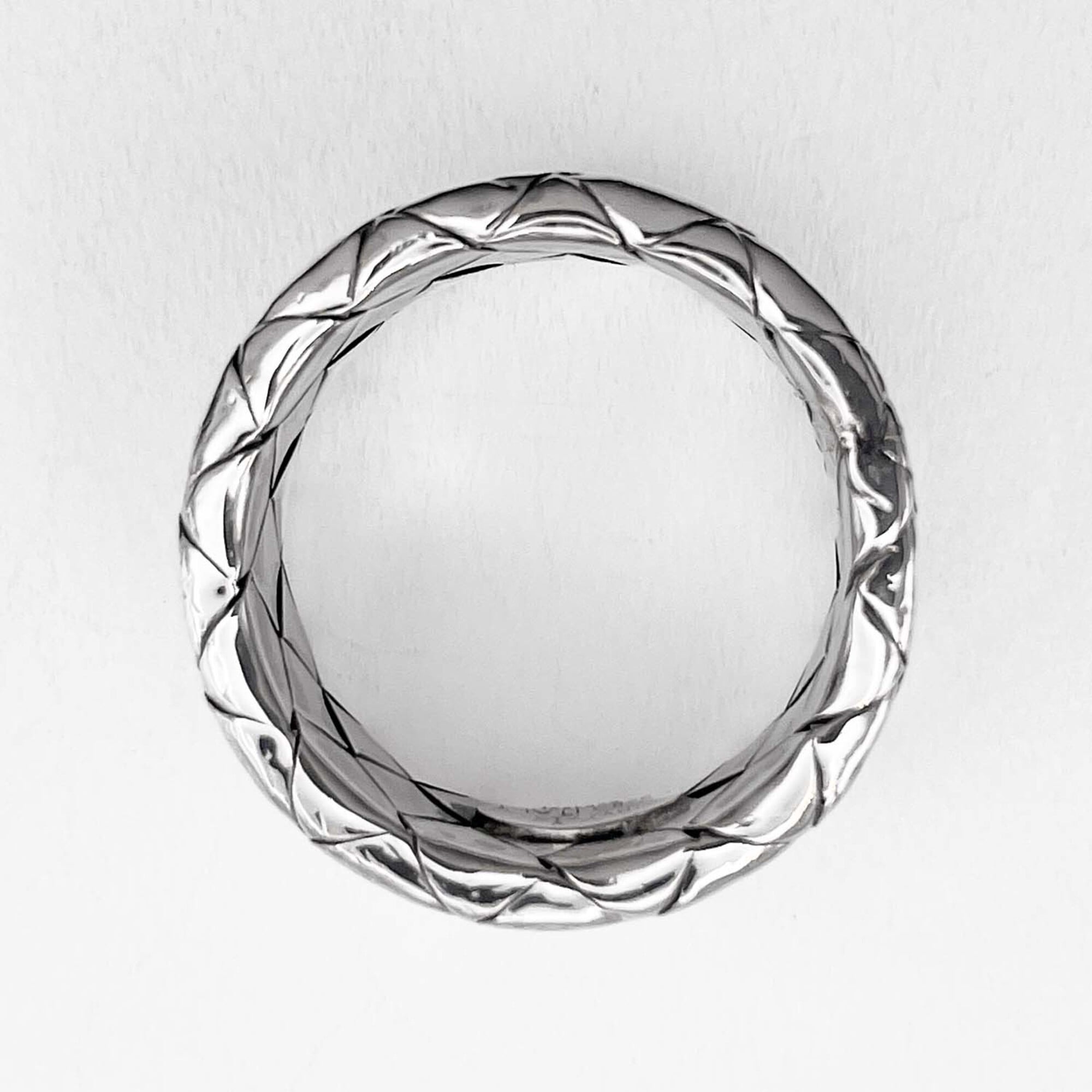 BOTTEGA VENETA Intrecciato Ring, SV925 7824, Silver, Men's & Women's — Like New