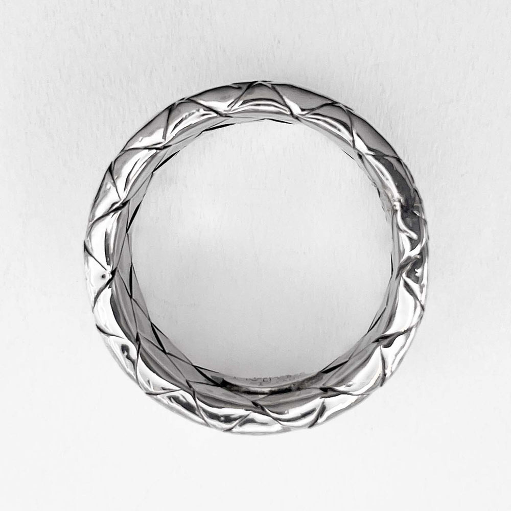 BOTTEGA VENETA Intrecciato Ring, SV925 7824, Silver, Men's & Women's — Like New