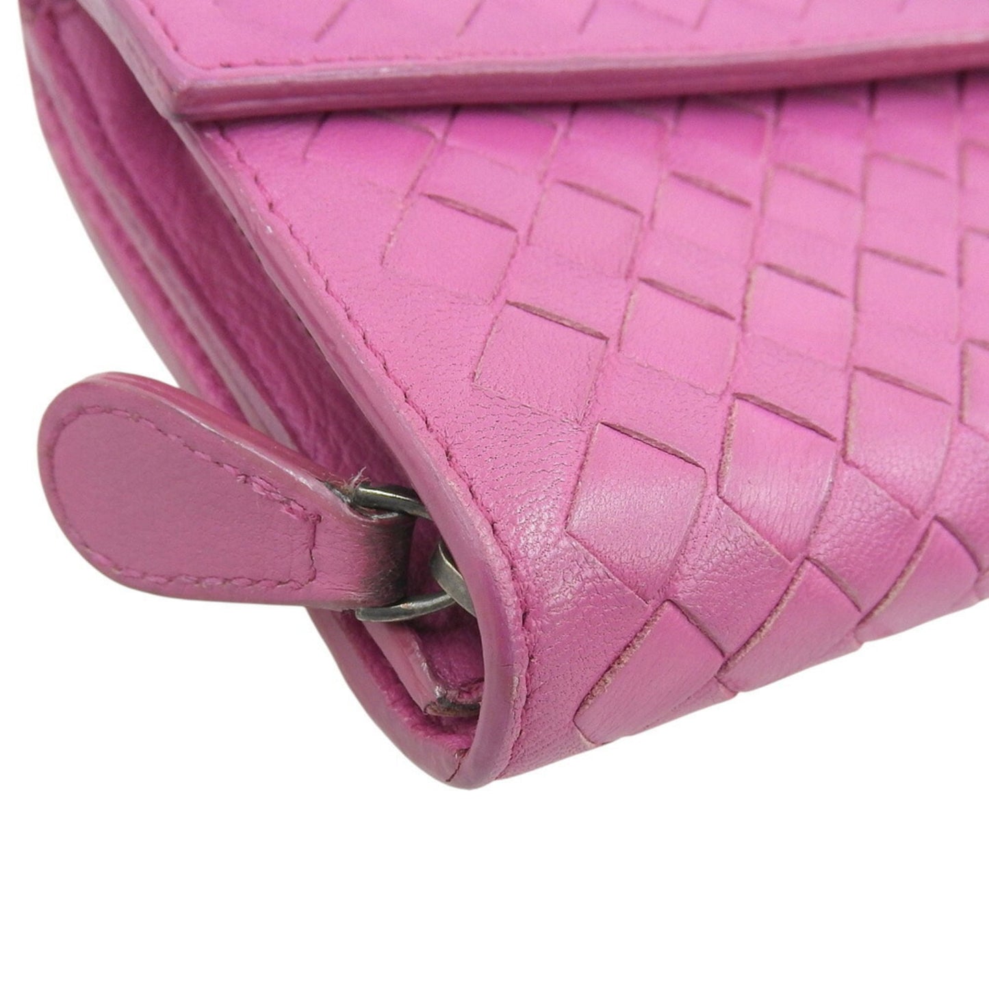 Bottega Veneta Intrecciato Leather Long Wallet in Purple