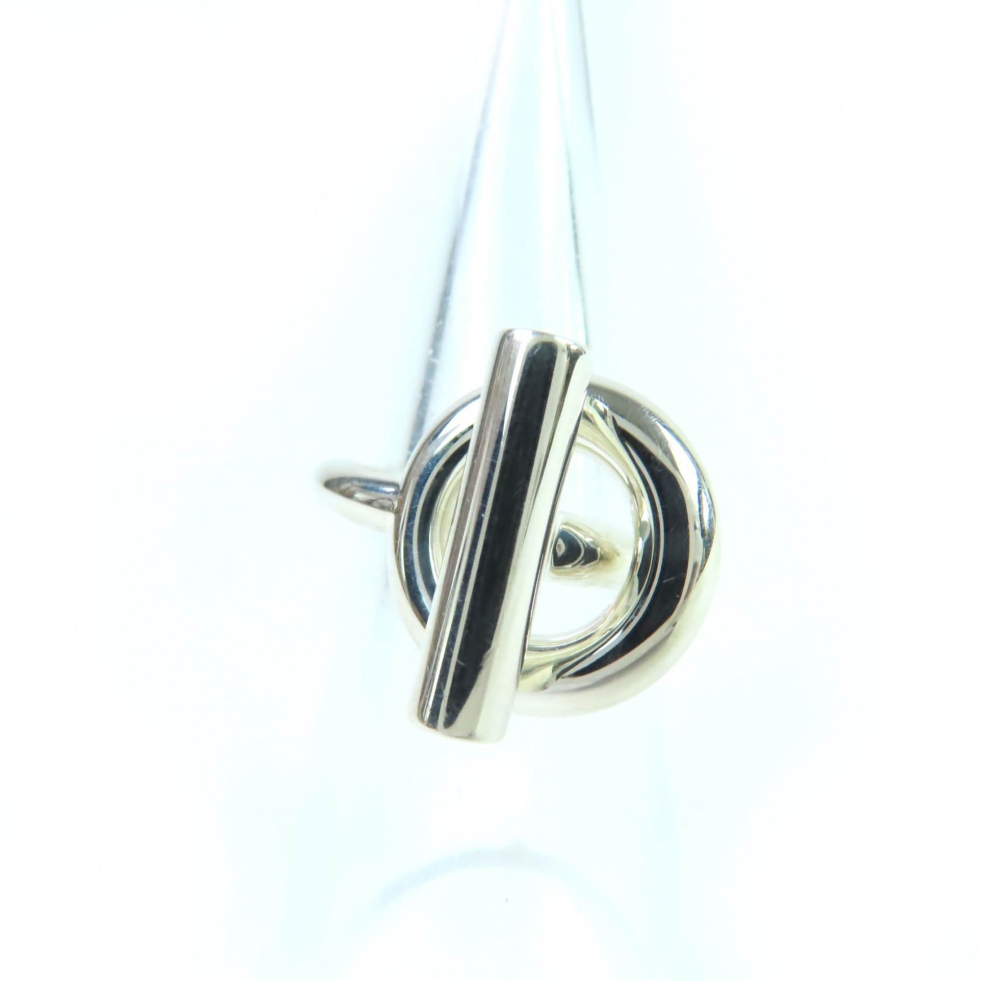 HERMES Echappé MM Ring, AG925 Silver, Size 50, Approximately Japanese Size, Includes Box, Made in Italy, Weight 9.8g, Women's — Like New