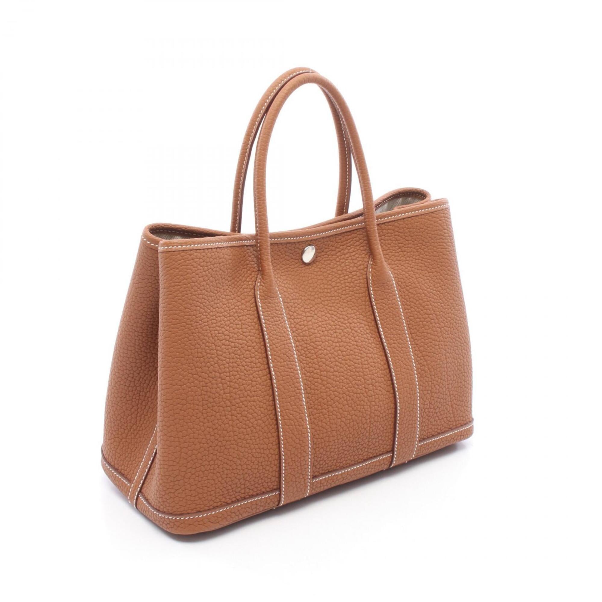 Hermes Garden Party TPM Gold Tote Bag Handbag Negonda Brown Women's — New - Store Return