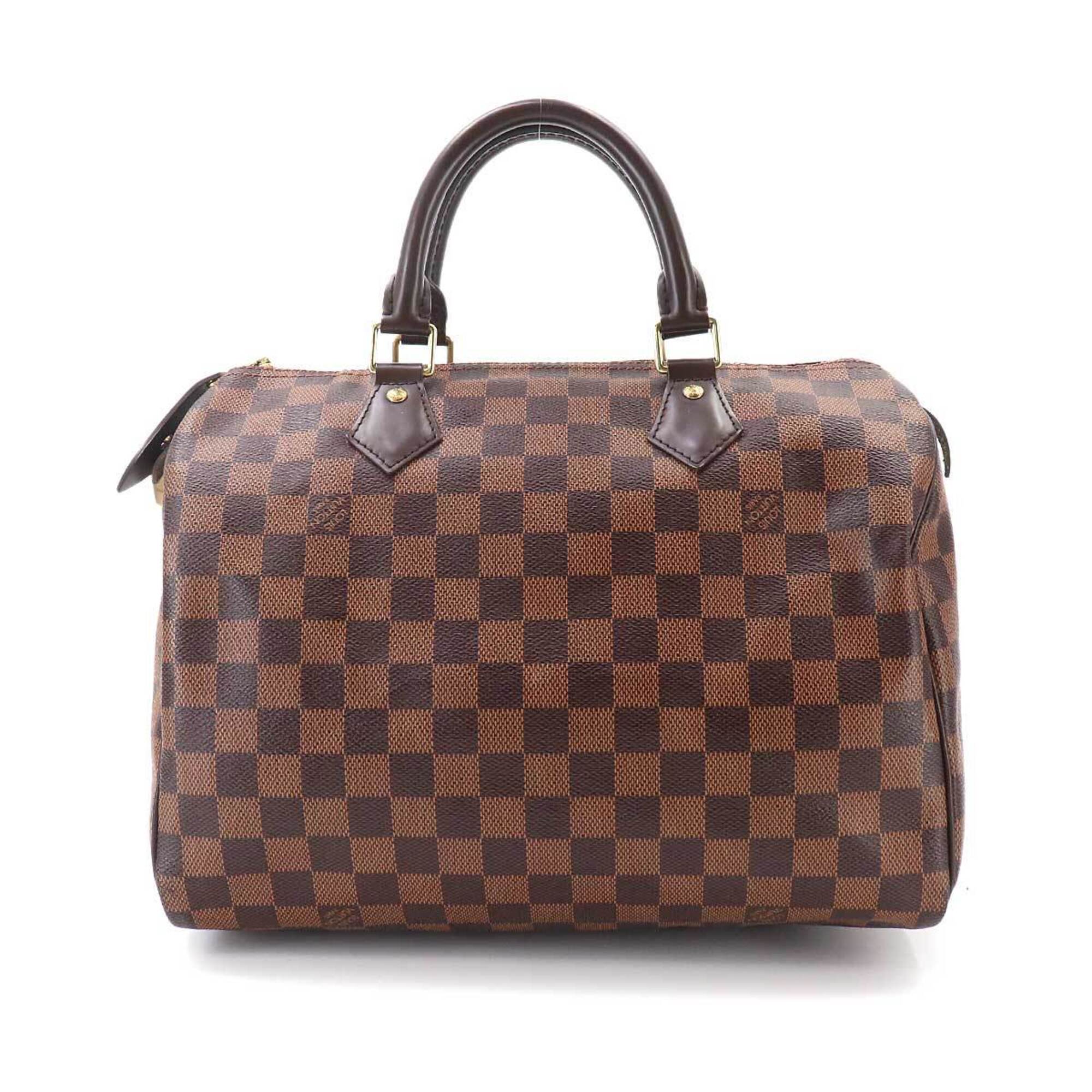 Louis Vuitton Speedy 30 Damier Handbag, Ebene Brown, N41364, Gold Hardware — Like New