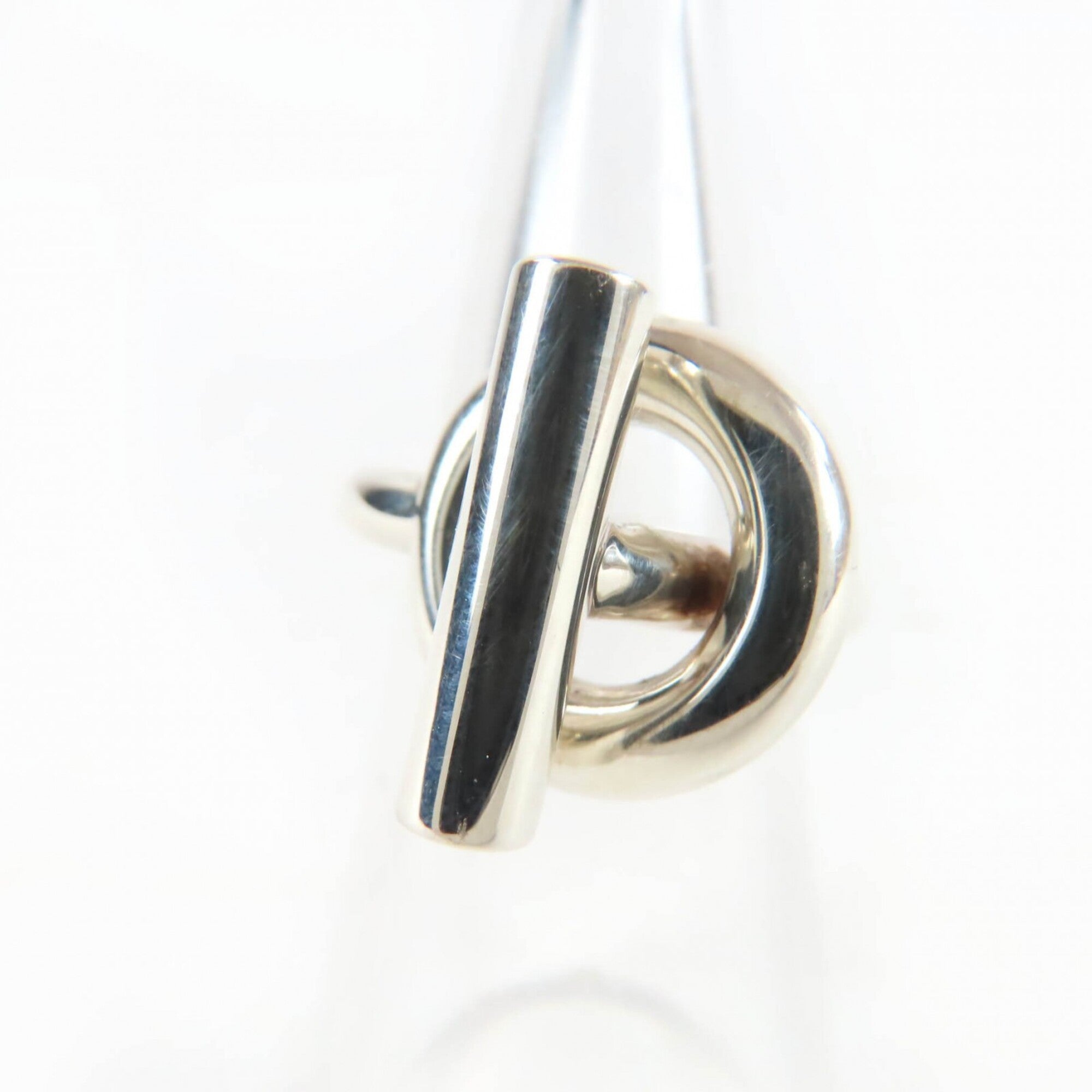 HERMES Echappé MM 925 Ring, 2024 Model, Silver, Size 48, with Case, Made in Italy, Weight 9.6g, Women's — Like New