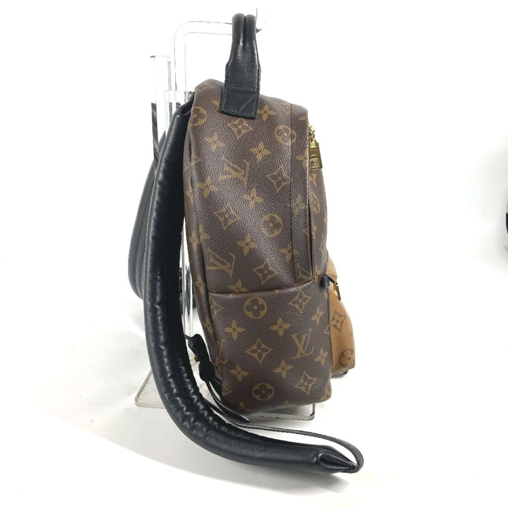 LOUIS VUITTON M44870 Monogram Reverse Palm Springs Backpack PM Daypack Rucksack Canvas Women's Brown x Beige E-240719-4 — Like New