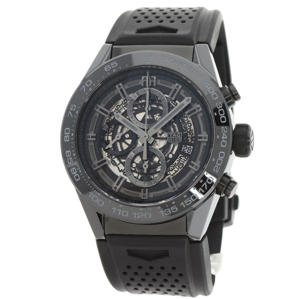 TAG Heuer CAR2A90 Carrera Calibre 01 Watch Ceramic Rubber Men's HEUER — Good