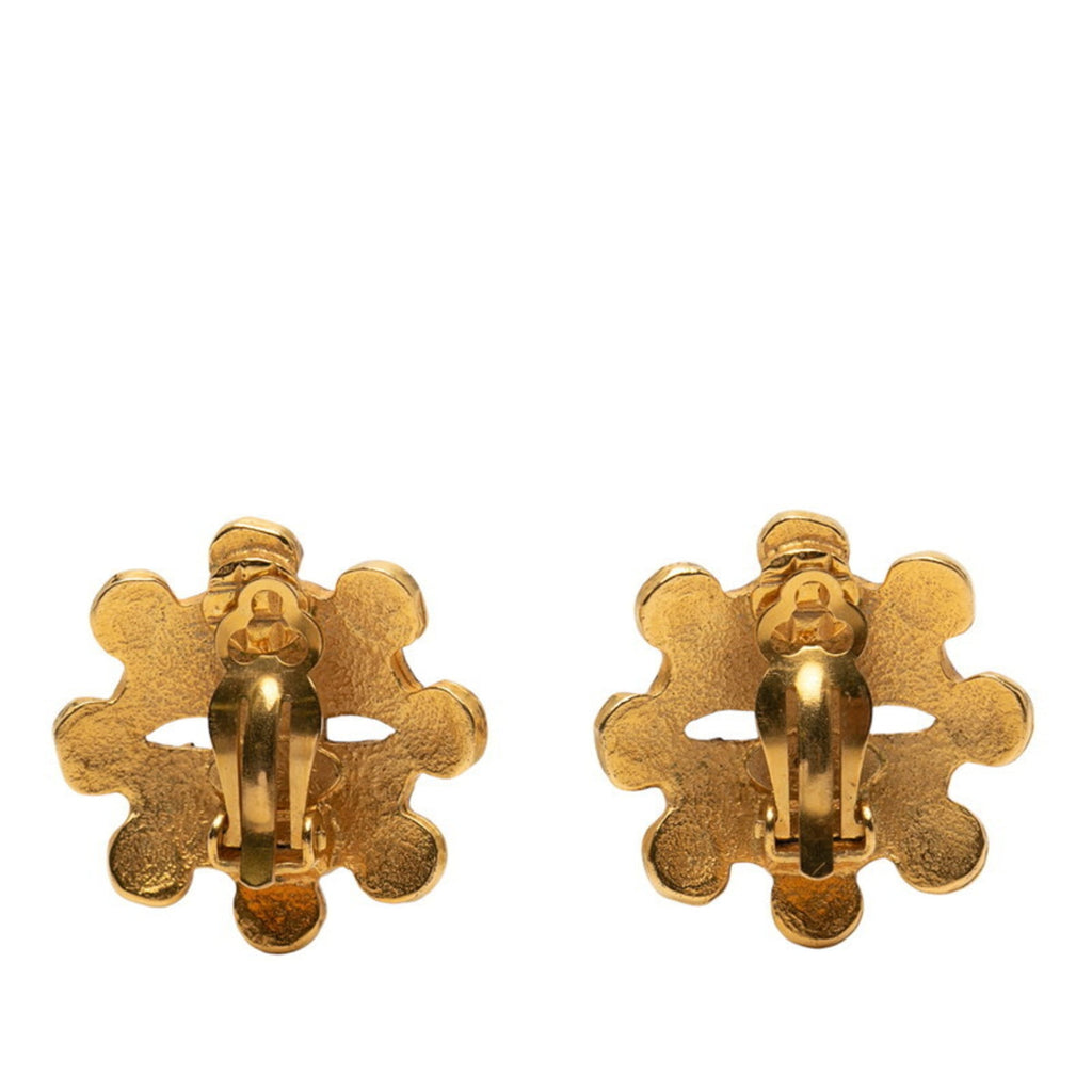 CHANEL Coco Mark Vintage Earrings, Gold Plated, Women's