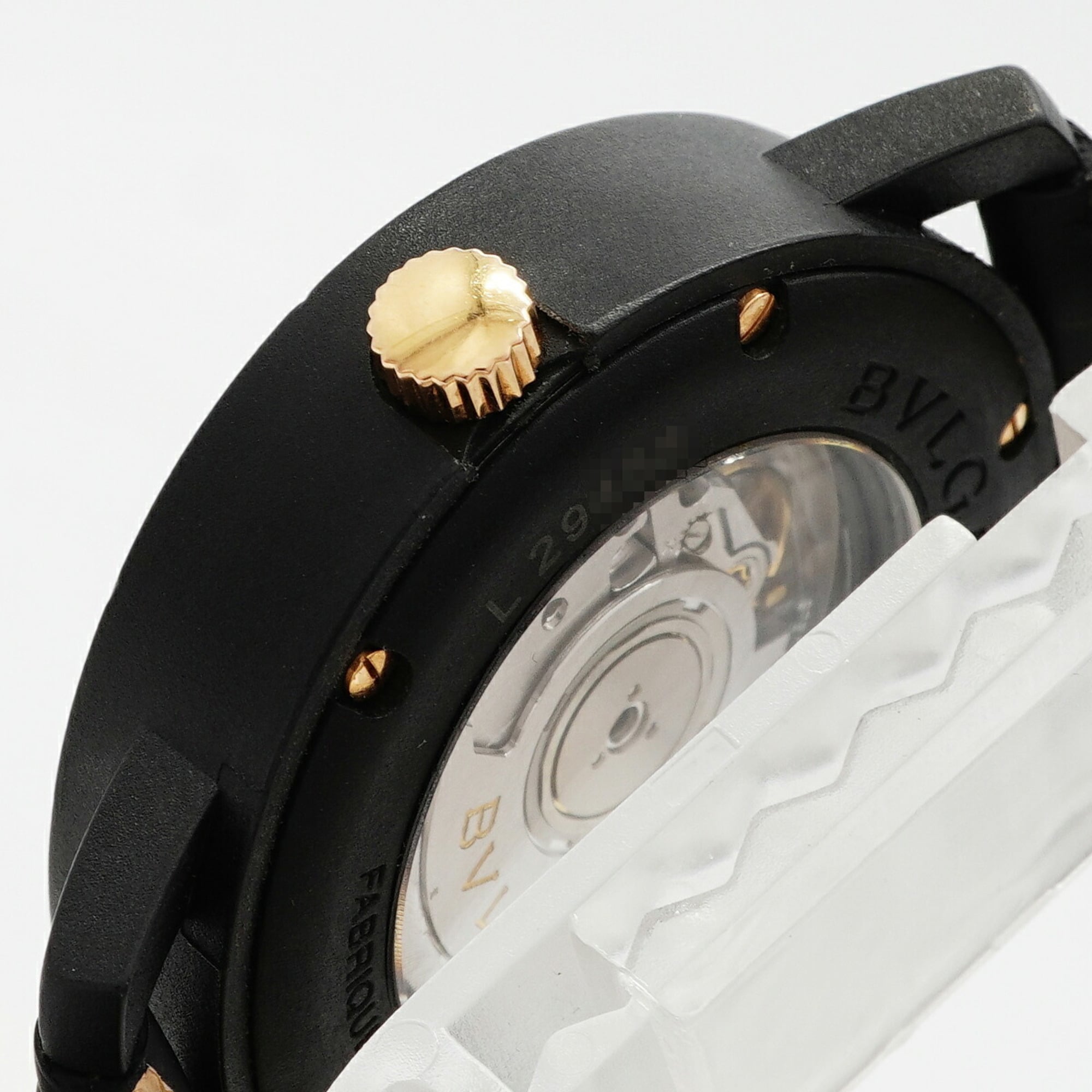Bvlgari Carbon Gold BB40CL Black Dial Men's Watch — Good