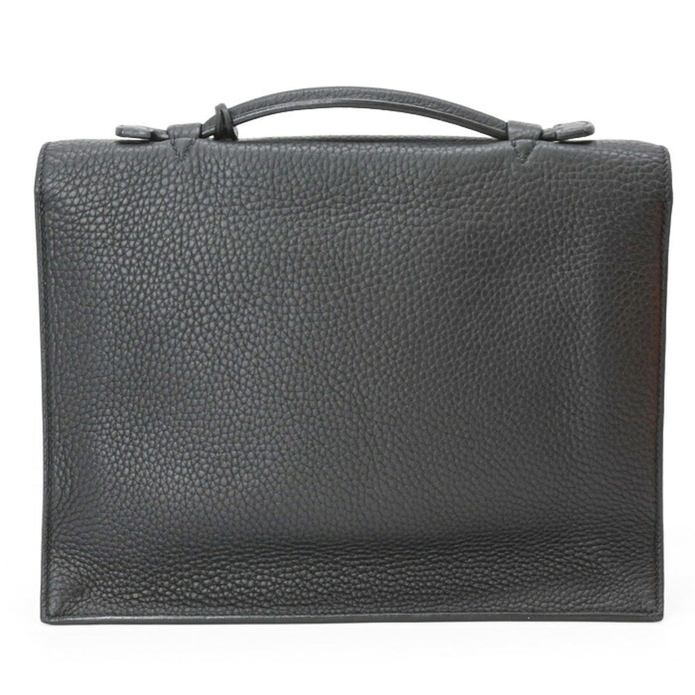 HERMES Sac à Dépêches 27 Handbag Business Bag Taurillon Clemence Leather Black — Like New