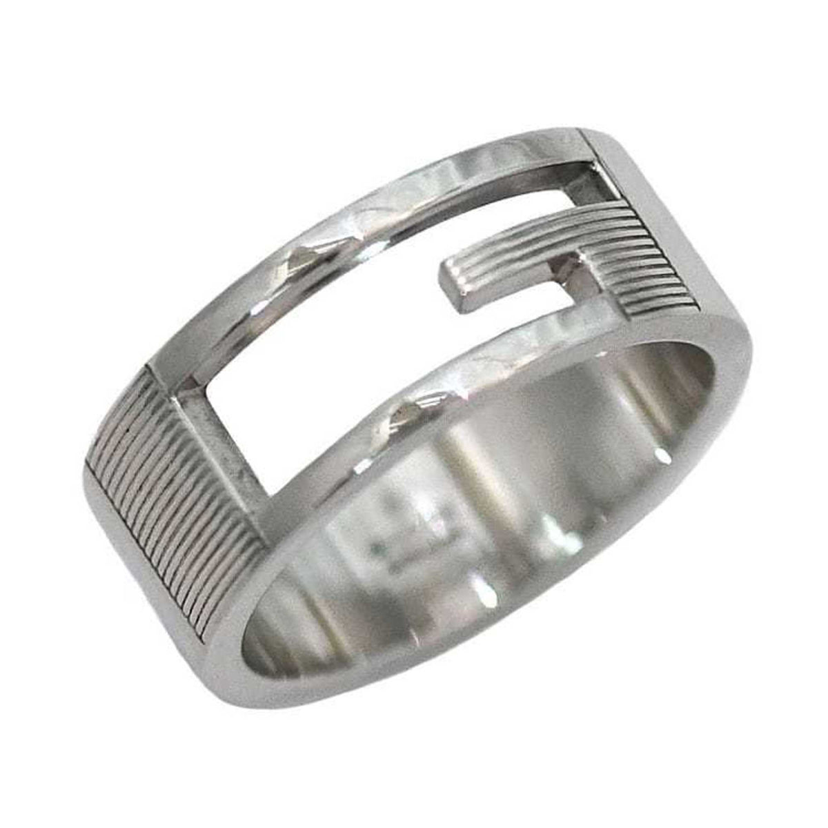 Gucci Branded Ring Silver G Cut 032661 09840 8106 ec-20394 Size 16 Ag 925 SILVER GUCCI — Like New