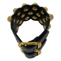 BALENCIAGA Giant Studded Leather Bracelet Bangle Black Women's — Like New