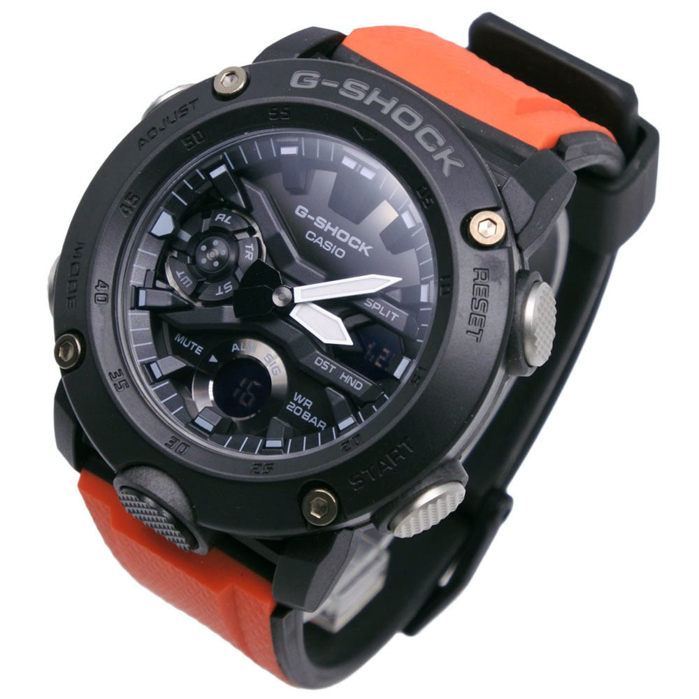 Casio G-SHOCK GA-2000-4JR Carbon Core Guard Watch, x Resin, Black Orange, Quartz, Analog-Digital, Dial, Men's — Very Good