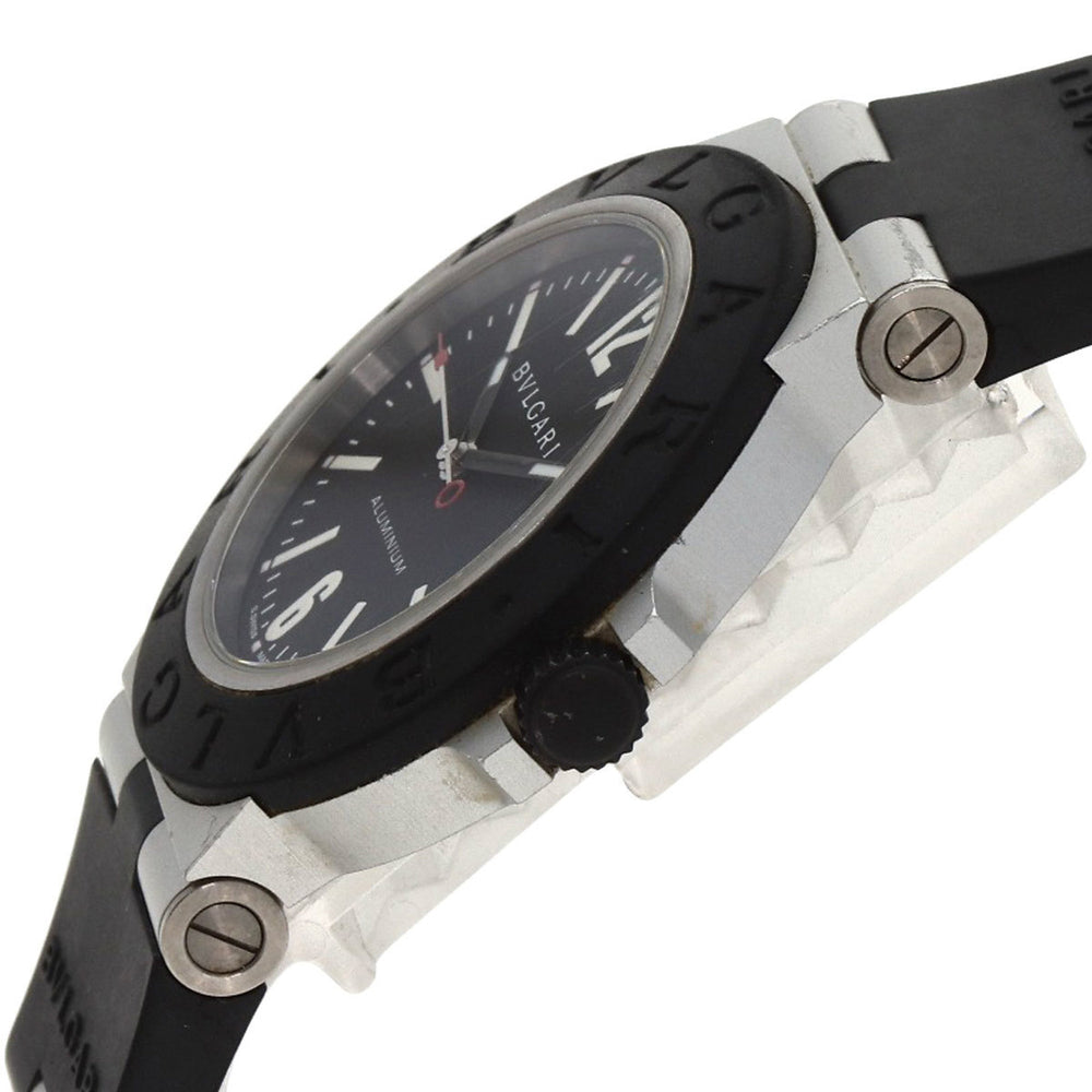 BVLGARI BB40AT Alum Date Watch Rubber Men's — Good