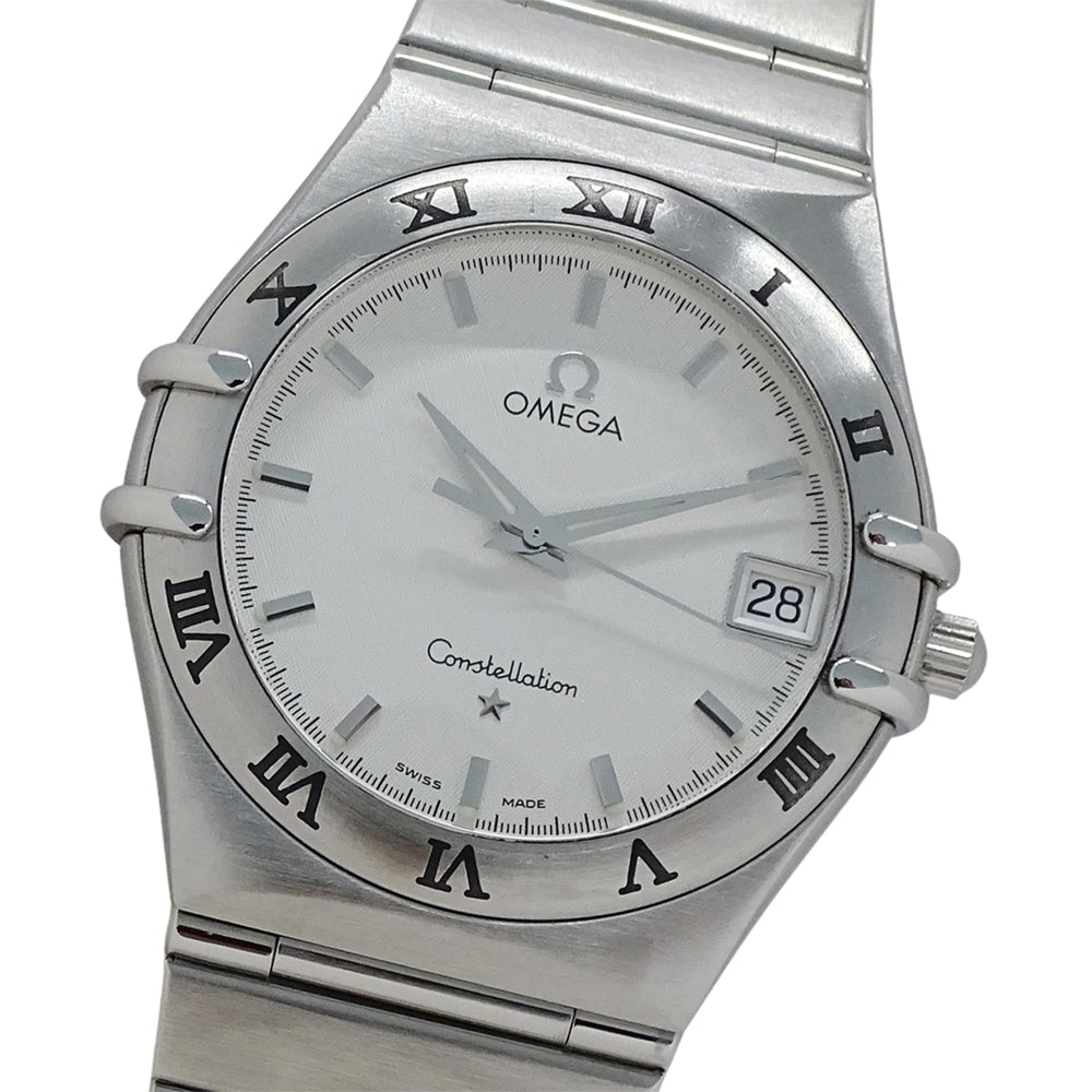 Omega Constellation 1512.30 Men's Watch, Brand Name, Date, Quartz, Stainless Steel (SS), Silver — Good