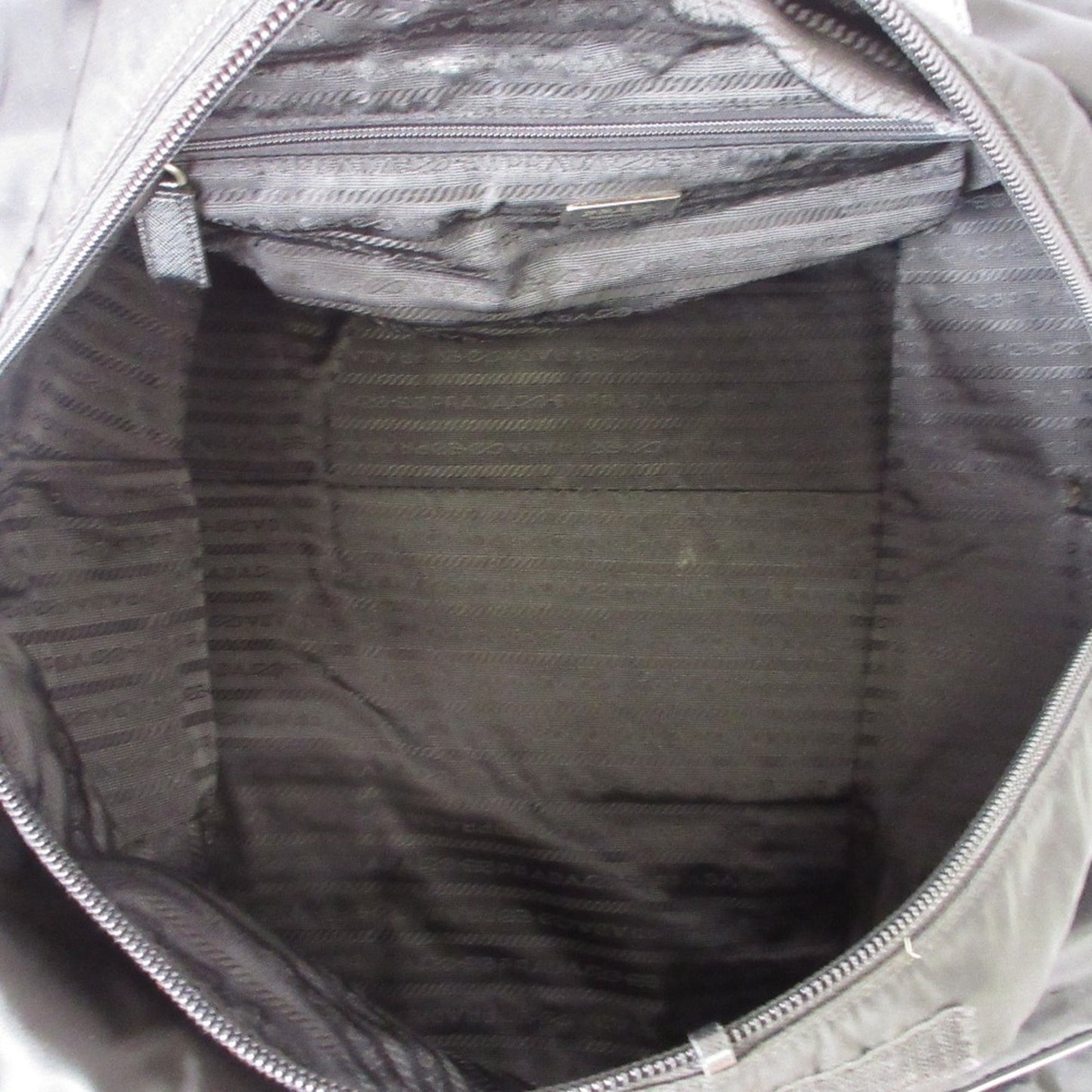 PRADA Prada Triangle Logo Plate Nylon 2-Way Boston Bag/Shoulder Bag Black for Men and Women