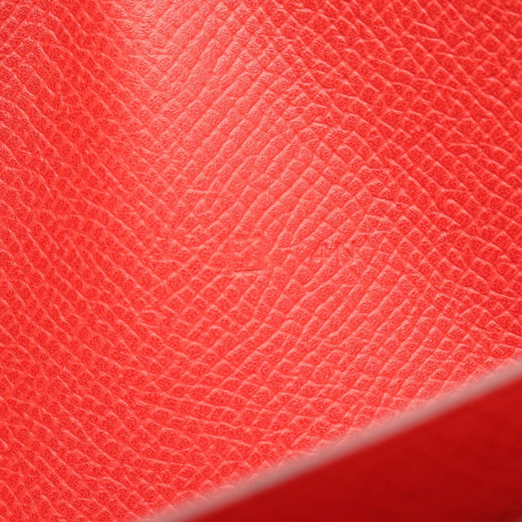 Hermes Hermès Azap Long Round Wallet, Leather, Epsom Women's, Red