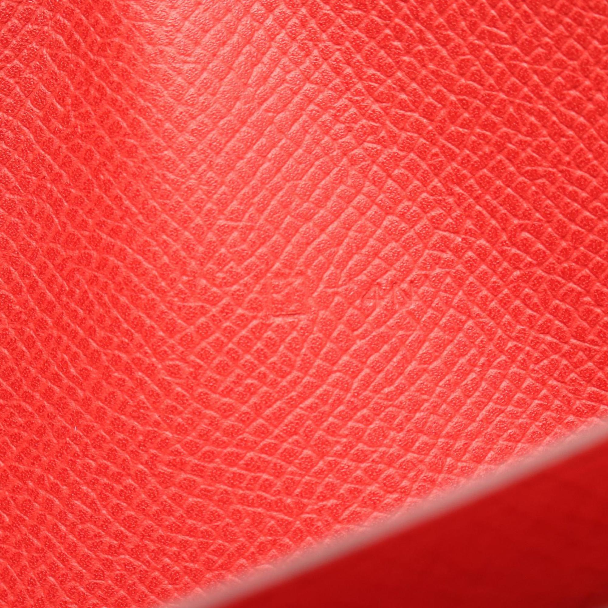 Hermes Hermès Azap Long Round Wallet, Leather, Epsom Women's, Red