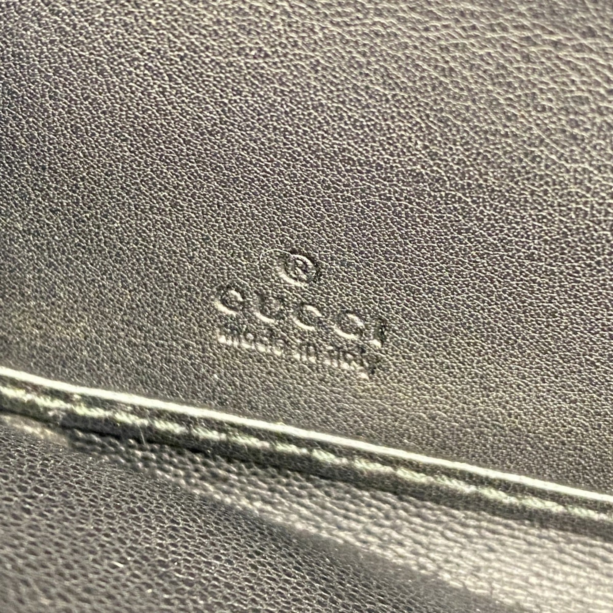 Gucci Long Wallet Guccissima Interlocking G 308012 Leather Black Men's Women's